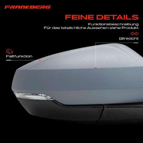Frankberg 1x Außenspiegel Rechts für VW Polo AE1 AW1 BZ1 1.0L 1.5L 1.6L 2.0L Bj ab 2017 Bild Frankberg 1x Außenspiegel Rechts für VW Polo AE1 AW1 BZ1 1.0L 1.5L 1.6L 2.0L Bj ab 2017