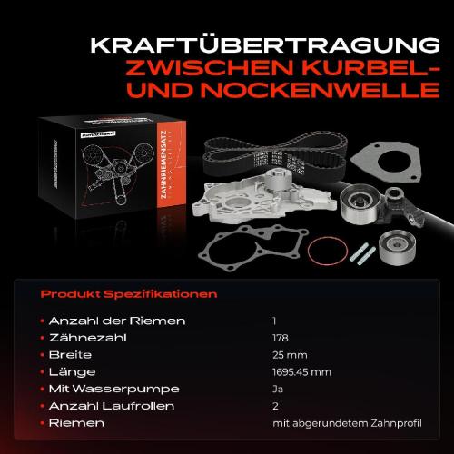 1x Zahnriemensatz Zahnriemen Wasserpumpe für Toyota Avensis Corolla Stufenheck E12 Bild 1x Zahnriemensatz Zahnriemen Wasserpumpe für Toyota Avensis Corolla Stufenheck E12