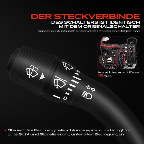 1x Kombischalter Lenkstockschalter für Renault Kangoo KC0/1 FC0/1 Megane I BA0/1 Bild 1x Kombischalter Lenkstockschalter für Renault Kangoo KC0/1 FC0/1 Megane I BA0/1