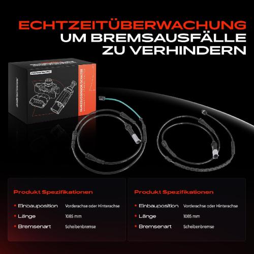 2x Warnkontakt Bremsbelagverschleiß Hinterachse für BMW 5er Gran Turismo F07 2009-2017 Bild 2x Warnkontakt Bremsbelagverschleiß Hinterachse für BMW 5er Gran Turismo F07 2009-2017