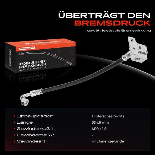 Frankberg 1x Bremsschlauch Bremsschläuche Hinterachse Rechts für Mazda MX-5 I NA MX-5 II NB 1.8L Bild Frankberg 1x Bremsschlauch Bremsschläuche Hinterachse Rechts für Mazda MX-5 I NA MX-5 II NB 1.8L