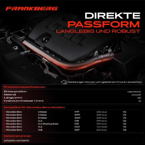 Frankberg 1x Kühlerschlauch Turboschlauch für Mercedes-Benz A-Klasse W177 V177 W247 C118 X118 H247 X247 Bild Frankberg 1x Kühlerschlauch Turboschlauch für Mercedes-Benz A-Klasse W177 V177 W247 C118 X118 H247 X247