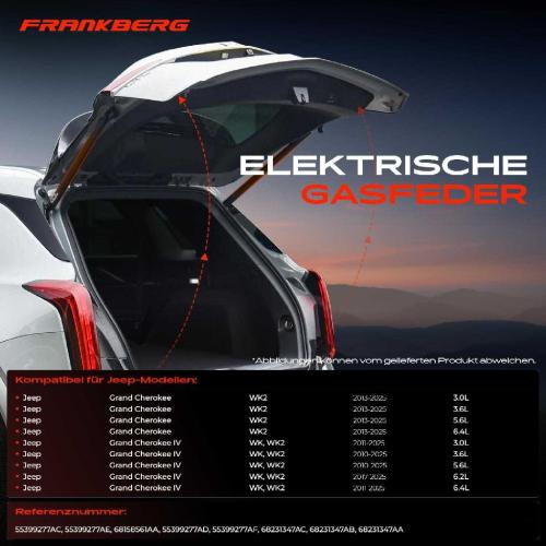 1x Gasfeder Elektrisch Heckklappe Hinten Links für Jeep Grand Cherokee IV WK WK2 Bj ab 2010 Bild 1x Gasfeder Elektrisch Heckklappe Hinten Links für Jeep Grand Cherokee IV WK WK2 Bj ab 2010