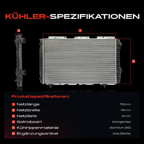1x Kühler Wasserkühler Motorkühler für Fiat Ducato Citroën Peugeot Bild 1x Kühler Wasserkühler Motorkühler für Fiat Ducato Citroën Peugeot