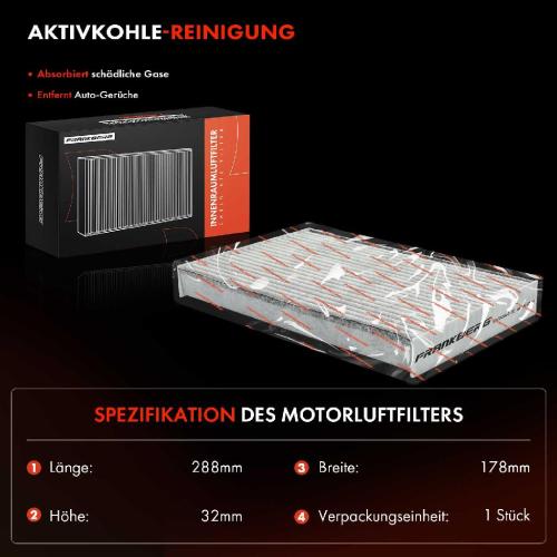 Frankberg 1x Innenraumfilter Aktivkohle für Citroën C3 Aircross II Opel Crossland Bild Frankberg 1x Innenraumfilter Aktivkohle für Citroën C3 Aircross II Opel Crossland