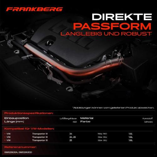 Frankberg 1x Kühlerschlauch Turboschlauch für VW Transporter III Bus III Kasten III Pritsche/Fahrgestell Bild Frankberg 1x Kühlerschlauch Turboschlauch für VW Transporter III Bus III Kasten III Pritsche/Fahrgestell