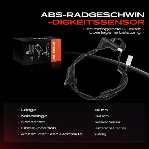 Frankberg 1x ABS Sensor Hinterachse rechts für Hyundai Elantra Stufenheck Matrix KIA Cerato 1.6L 1.8L 2000-2009 Bild Frankberg 1x ABS Sensor Hinterachse rechts für Hyundai Elantra Stufenheck Matrix KIA Cerato 1.6L 1.8L 2000-2009