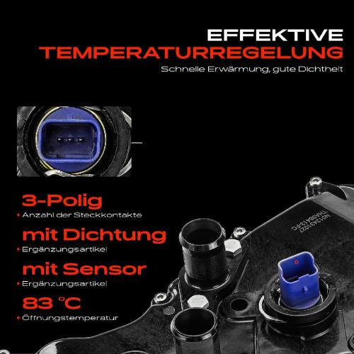Frankberg 1x Thermostat Kühlmittel für Peugeot 206 SW 2E/K Schrägheck 2A/C 2.0L 1999-2009 Bild Frankberg 1x Thermostat Kühlmittel für Peugeot 206 SW 2E/K Schrägheck 2A/C 2.0L 1999-2009