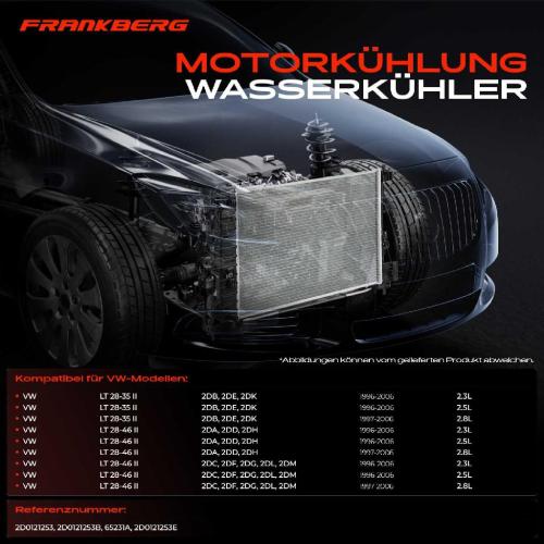 1x Kühler Wasserkühler Motorkühler für VW LT 28-35 II Bus 2DB 2DE 2DK LT 28-46 II Kasten Bild 1x Kühler Wasserkühler Motorkühler für VW LT 28-35 II Bus 2DB 2DE 2DK LT 28-46 II Kasten