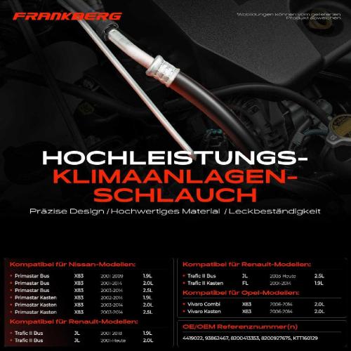 1x Hochdruckleitung Klimaanlage für Opel Vivaro Renault Trafic Nissan Bild 1x Hochdruckleitung Klimaanlage für Opel Vivaro Renault Trafic Nissan