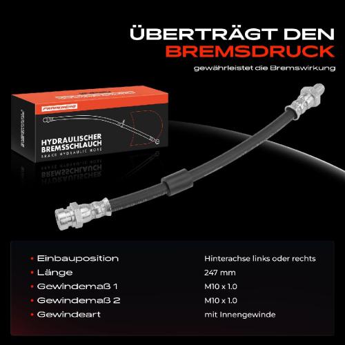 1x Bremsschlauch Bremsschläuche Hinterachse Links oder Rechts für Mitsubishi ASX Lancer Outlander II Bild 1x Bremsschlauch Bremsschläuche Hinterachse Links oder Rechts für Mitsubishi ASX Lancer Outlander II