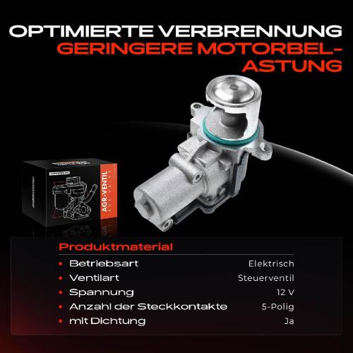 Frankberg 1x AGR-Ventil Abgasrückführungsventil für VW Multivan V Transporter V Bus V Kasten V Pritsche/Fahrgestell Bild Frankberg 1x AGR-Ventil Abgasrückführungsventil für VW Multivan V Transporter V Bus V Kasten V Pritsche/Fahrgestell