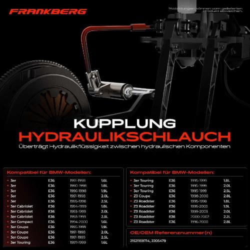 1x Kupplungsschlauch für BMW 3er Cabriolet E36 1990-2003 Bild 1x Kupplungsschlauch für BMW 3er Cabriolet E36 1990-2003