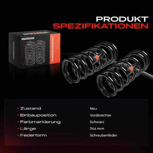 Frankberg 2x Fahrwerksfeder Vorderachse für Skoda Felicia I 6U1 6U5 Felicia II 6U1 6U5 1995-2001 Bild Frankberg 2x Fahrwerksfeder Vorderachse für Skoda Felicia I 6U1 6U5 Felicia II 6U1 6U5 1995-2001