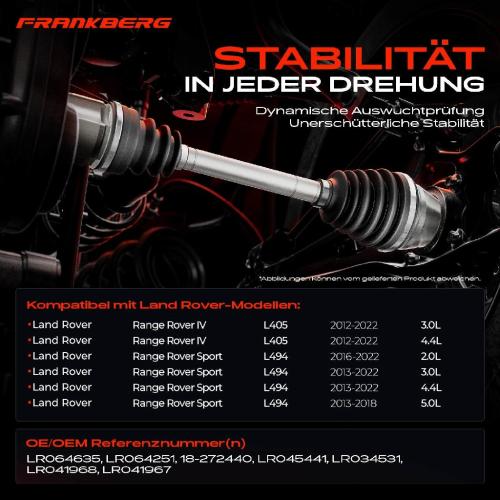 1x Antriebswelle Vorderachse Rechts für Land Rover Range Rover IV L405 Bild 1x Antriebswelle Vorderachse Rechts für Land Rover Range Rover IV L405