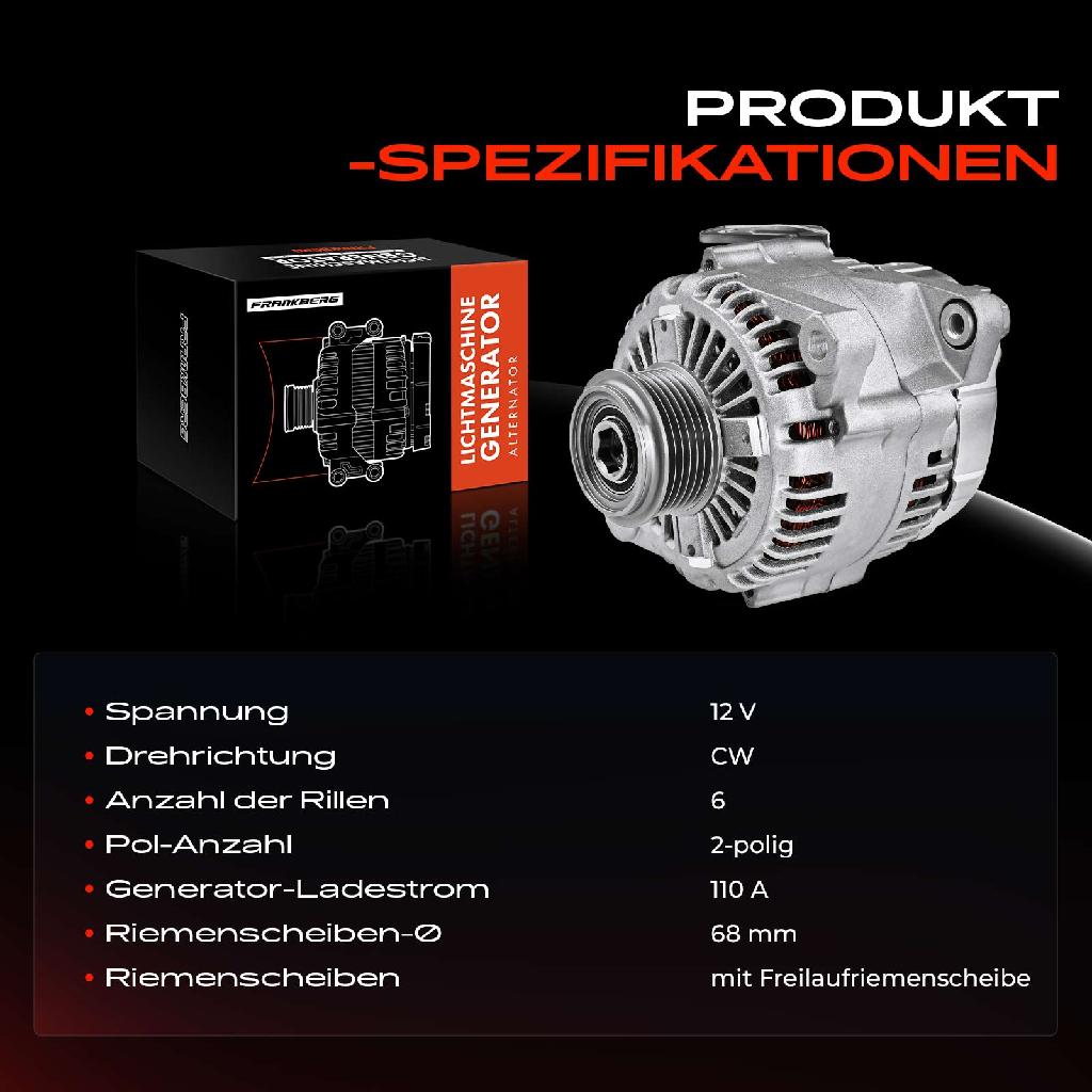 1x Lichtmaschine Generator für Hyundai Sonata V Tucson KIA Magentis 2.0L 2.4L