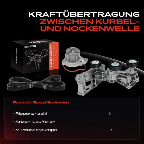 1x Keilrippenriemensatz Wasserpumpe für Mercedes-Benz A-Klasse W169 W245 Bild 1x Keilrippenriemensatz Wasserpumpe für Mercedes-Benz A-Klasse W169 W245