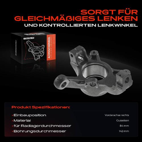 1x Achsschenkel Radaufhängung Vorderachse Rechts für Opel Movano Combi Kasten Kipper Renault Master II Bild 1x Achsschenkel Radaufhängung Vorderachse Rechts für Opel Movano Combi Kasten Kipper Renault Master II