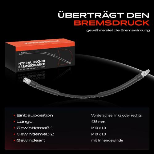 1x Bremsschlauch Bremsschläuche Vorderachse Links oder Rechts für Mercedes-Benz SL R230 500 W220 Bild 1x Bremsschlauch Bremsschläuche Vorderachse Links oder Rechts für Mercedes-Benz SL R230 500 W220