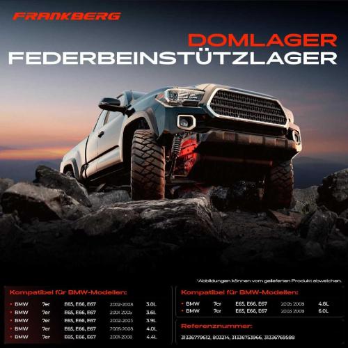 2x Domlager Federbeinstütz lager für BMW 7er E65 E66 E67 2001-2008 Bild 2x Domlager Federbeinstütz lager für BMW 7er E65 E66 E67 2001-2008