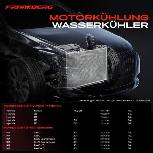 1x Kühler Wasserkühler Motorkühler für Hyundai i30 GD KIA Cee'D JD Bild 1x Kühler Wasserkühler Motorkühler für Hyundai i30 GD KIA Cee'D JD