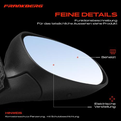 Frankberg 1x Außenspiegel Rechts für Ford KA RU8 1.2L 2008-2016 Bild Frankberg 1x Außenspiegel Rechts für Ford KA RU8 1.2L 2008-2016