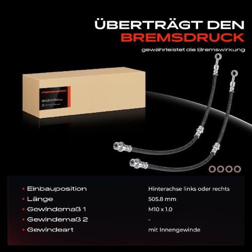 2x Bremsschlauch Bremsschläuche Hinten für KIA Cerato LD Stufenheck 1.5L 1.6L Bild 2x Bremsschlauch Bremsschläuche Hinten für KIA Cerato LD Stufenheck 1.5L 1.6L