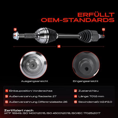 1x Antriebswelle Vorderachse für Chevrolet Trailblazer KC Isuzu Ascender Saab 9-7X Bild 1x Antriebswelle Vorderachse für Chevrolet Trailblazer KC Isuzu Ascender Saab 9-7X