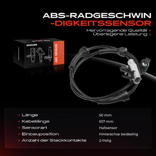 1x ABS Sensor Hinterachse beidseitig für Land Rover Discovery V Range IV Sport 2.0L 3.0L 4.4L 5.0L Bj ab 2012 Bild 1x ABS Sensor Hinterachse beidseitig für Land Rover Discovery V Range IV Sport 2.0L 3.0L 4.4L 5.0L Bj ab 2012