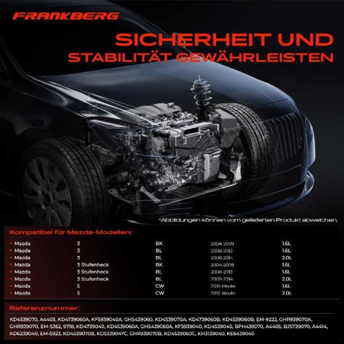 2x Motorlager Getriebelagerlager Vorne und Hinten für Mazda 3 BK BL 1.6L 2.0L Bild 2x Motorlager Getriebelagerlager Vorne und Hinten für Mazda 3 BK BL 1.6L 2.0L