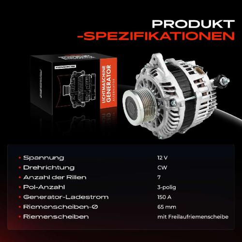 Frankberg 1x Lichtmaschine Generator für Nissan Cabstar F24M F24W NP300 Navara D40 R51 Bild Frankberg 1x Lichtmaschine Generator für Nissan Cabstar F24M F24W NP300 Navara D40 R51