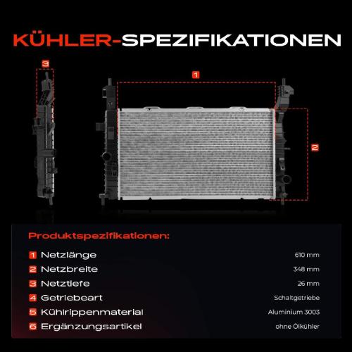 Frankberg 1x Kühler Wasserkühler Motorkühler für Opel Meriva X03 1.7L 2003-2010 Bild Frankberg 1x Kühler Wasserkühler Motorkühler für Opel Meriva X03 1.7L 2003-2010