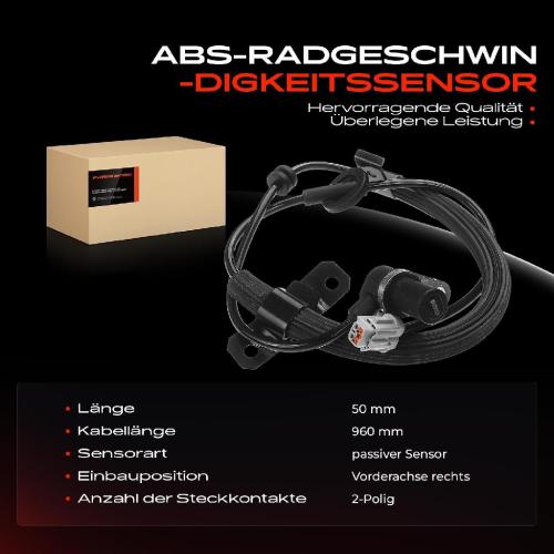 Frankberg 1x ABS Sensor Vorderachse rechts für Nissan Almera I N15 Almera I Hatchback 1.4L 1.6L 2.0L 1998-2000 Bild Frankberg 1x ABS Sensor Vorderachse rechts für Nissan Almera I N15 Almera I Hatchback 1.4L 1.6L 2.0L 1998-2000