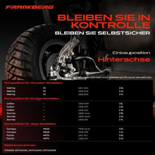 2x Koppelstange Hinterachse für Chrysler Sebring Cabriolet Dodge Caliber Journey Jeep Compass Patriot Bild 2x Koppelstange Hinterachse für Chrysler Sebring Cabriolet Dodge Caliber Journey Jeep Compass Patriot