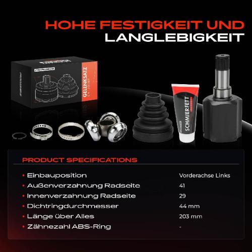 Frankberg 1x Antriebswelle Gelenksatz Vorderachse Links f r Ford Tourneo Transit Courier Tourneo 1.0L Bild Frankberg 1x Antriebswelle Gelenksatz Vorderachse Links f r Ford Tourneo Transit Courier Tourneo 1.0L
