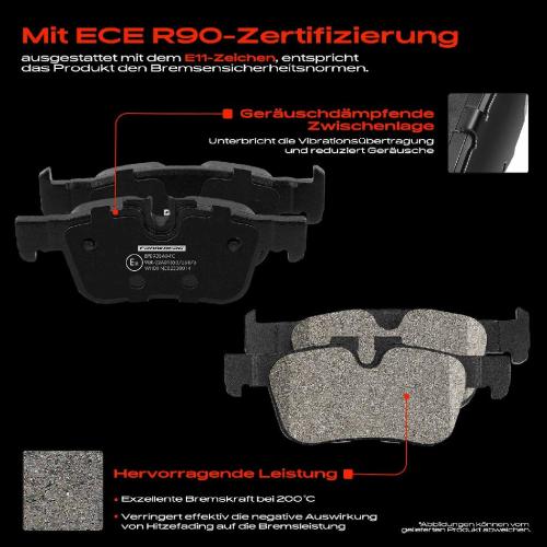 Frankberg 4x Bremsbeläge Hinterachse für Volvo S60 III S90 II V60 V90 Cross Country Kombi XC60 2016-2025 Bild Frankberg 4x Bremsbeläge Hinterachse für Volvo S60 III S90 II V60 V90 Cross Country Kombi XC60 2016-2025