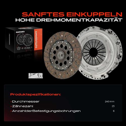 Frankberg 1x Kupplungssatz für Ford Focus II Volvo C30 C70 Cabriolet S40 S60 I S80 V40 Schrägheck V50 V60 V70 III Bild Frankberg 1x Kupplungssatz für Ford Focus II Volvo C30 C70 Cabriolet S40 S60 I S80 V40 Schrägheck V50 V60 V70 III