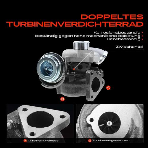 Frankberg 1x Abgasturbolader für Opel Astra G Cabriolet Caravan CC Coupe Stufenheck Zafira A MPV Bild Frankberg 1x Abgasturbolader für Opel Astra G Cabriolet Caravan CC Coupe Stufenheck Zafira A MPV