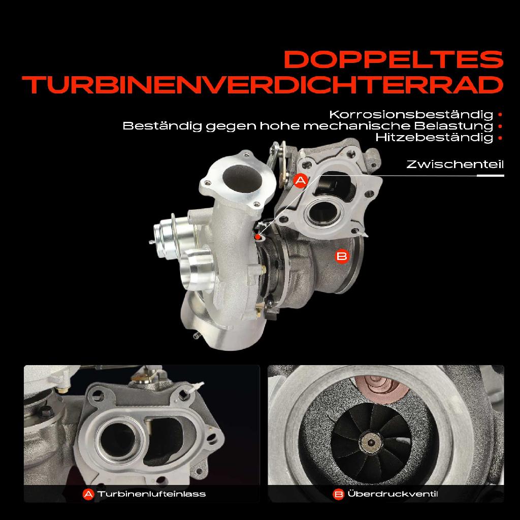 1x Abgasturbolader für Opel Vivaro B Kasten Combi Renault Espace V Talisman Grandtour Trafic III