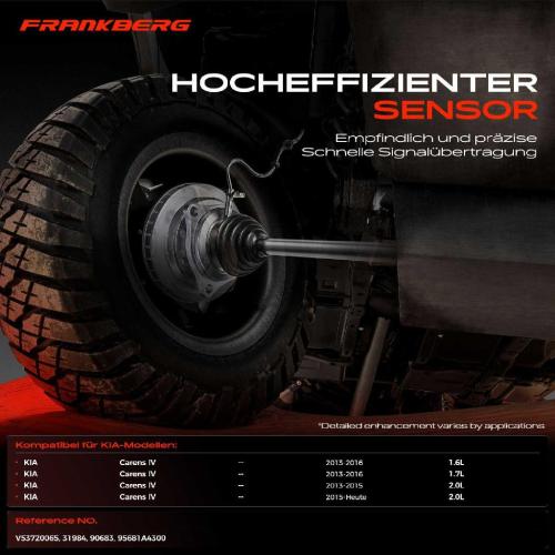 Frankberg 1x ABS Sensor Hinterachse rechts für KIA Carens IV 1.6L 1.7L 2.0L Bj ab 2013 Bild Frankberg 1x ABS Sensor Hinterachse rechts für KIA Carens IV 1.6L 1.7L 2.0L Bj ab 2013