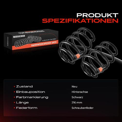 2x Fahrwerksfeder Hinterachse für Renault Clio II BB CB Thalia I LB LB0/1/2 Bj ab 1998 Bild 2x Fahrwerksfeder Hinterachse für Renault Clio II BB CB Thalia I LB LB0/1/2 Bj ab 1998