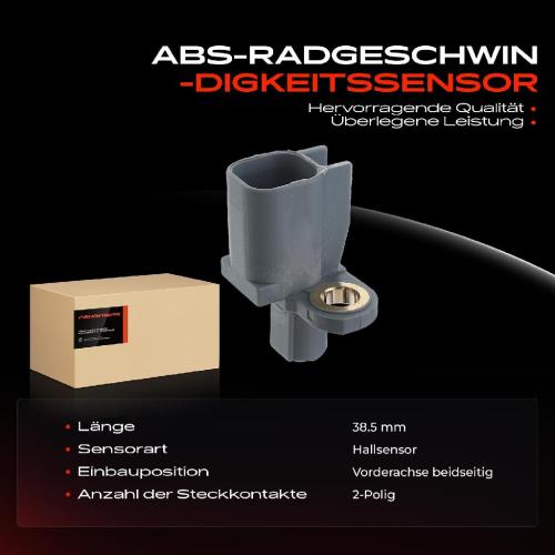 2x ABS Sensor Hinten für Volvo C70 II Cabriolet S40 S60 S80 V50 V60 I V70 III XC60 XC70 Bild 2x ABS Sensor Hinten für Volvo C70 II Cabriolet S40 S60 S80 V50 V60 I V70 III XC60 XC70