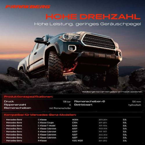 Frankberg 1x Servopumpe hydraulisch für Mercedes-Benz C-Klasse W204 E A207 R W251 Bild Frankberg 1x Servopumpe hydraulisch für Mercedes-Benz C-Klasse W204 E A207 R W251