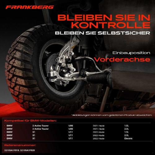 2x Spurstangenkopf Vorderachse für BMW 2 Active Tourer U06 X1 U11 2.0L 1.5L Bj ab 2021 Bild 2x Spurstangenkopf Vorderachse für BMW 2 Active Tourer U06 X1 U11 2.0L 1.5L Bj ab 2021