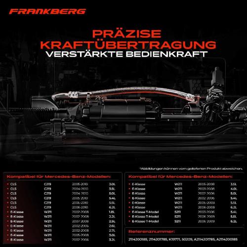 1x Seilzug Feststellbremse Vorderachse für Mercedes-Benz E-Class W211 T-Model CLS Bild 1x Seilzug Feststellbremse Vorderachse für Mercedes-Benz E-Class W211 T-Model CLS