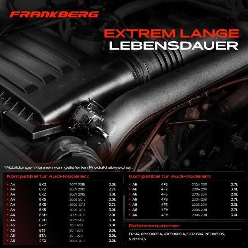 1x Abgasdrucksensor für Audi A4 8K B8 A5 A6 A8 2.0L 2.7L 3.0L Bild 1x Abgasdrucksensor für Audi A4 8K B8 A5 A6 A8 2.0L 2.7L 3.0L