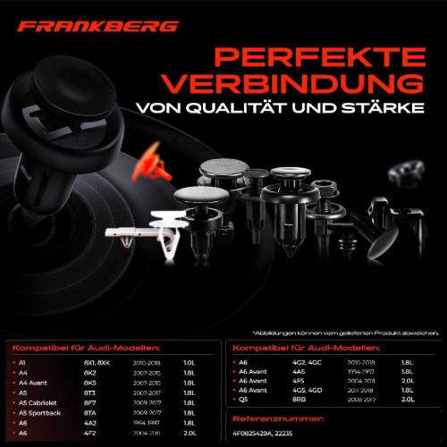 10x Befestigungsclips Radhausschale für Audi A4 Avant 8K5 8K2 A5 Cabriolet Sportback 8F7 Bild 10x Befestigungsclips Radhausschale für Audi A4 Avant 8K5 8K2 A5 Cabriolet Sportback 8F7