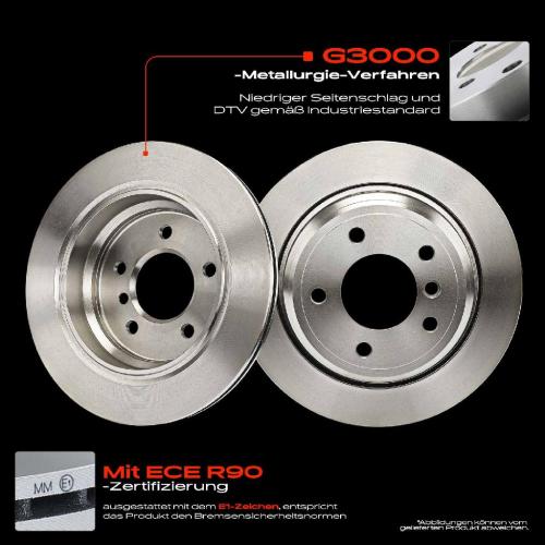 2x Bremsscheiben Hinterachse für BMW 5er Touring E39 2.0L-4.4L 1995-2004 Bild 2x Bremsscheiben Hinterachse für BMW 5er Touring E39 2.0L-4.4L 1995-2004