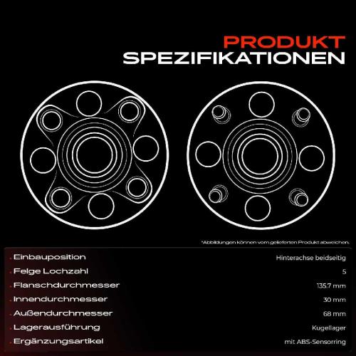 1x Radnabe Radlagersatz Hinterachse beidseitig für Volvo 850 Kombi C70 I Cabriolet Coupe S70 V70 Bild 1x Radnabe Radlagersatz Hinterachse beidseitig für Volvo 850 Kombi C70 I Cabriolet Coupe S70 V70