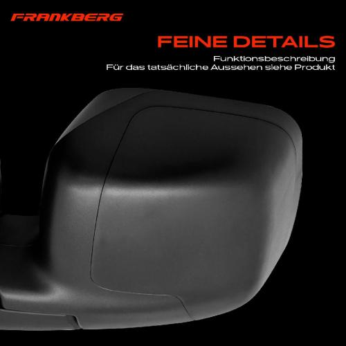 Frankberg 1x Außenspiegel Links für Citroën Nemo Fiat Fiorino Qubo Peugeot Bipper 2007-2024 Bild Frankberg 1x Außenspiegel Links für Citroën Nemo Fiat Fiorino Qubo Peugeot Bipper 2007-2024